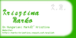 krisztina marko business card